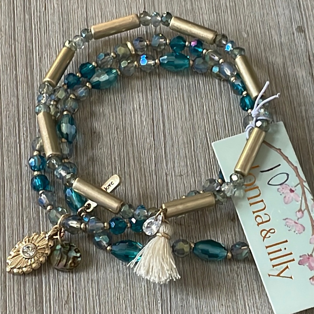 Ionna & Lilly Set of 3 Beaded Stretchy Bracelets